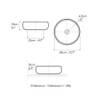 Hand-Turned Light or Dark Raku Clay Countertop Sink - Prisma Viadurini