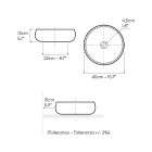 Hand-Turned Metallic Raku Clay Countertop Sink - Prisma Viadurini