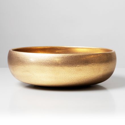 Hand-Turned Metallic Raku Clay Countertop Sink - Prisma Viadurini