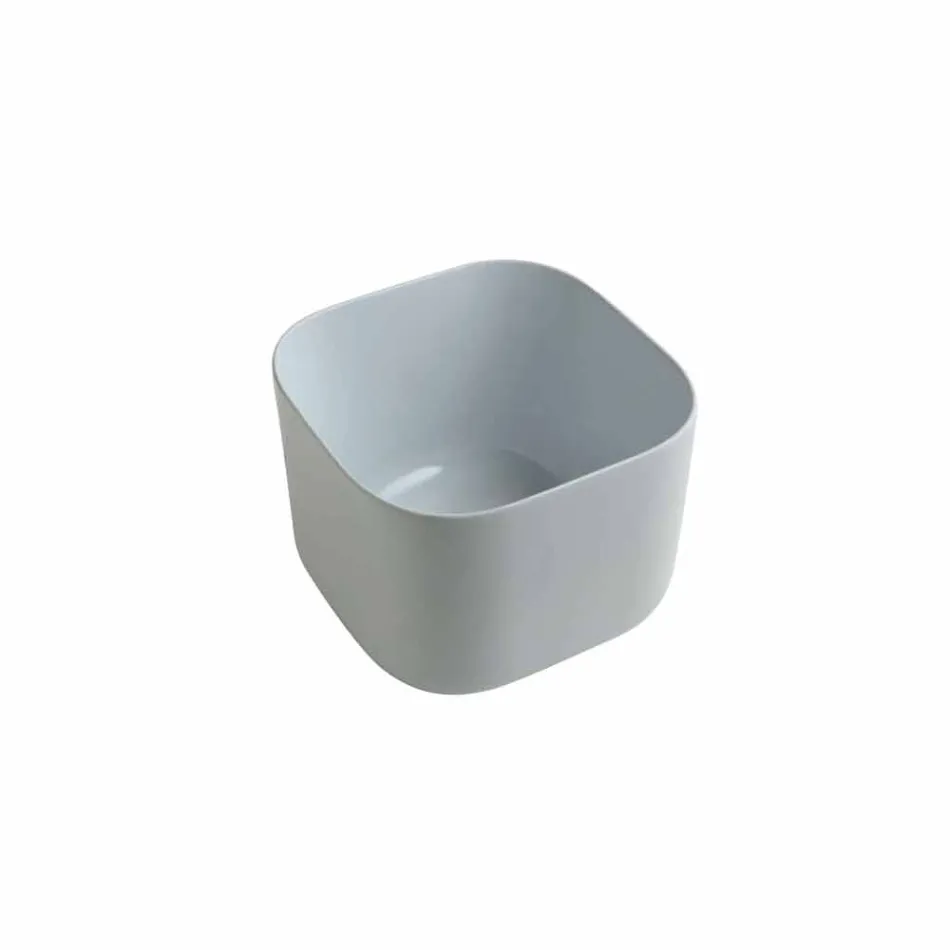 Modern design ceramic countertop washbasin Star Square 40x40 cm Viadurini