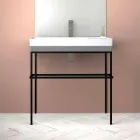 Ceramic counter top washbasin made in Italy, Viviano Viadurini