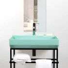 Ceramic counter top washbasin made in Italy, Viviano Viadurini