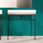 Ceramic counter top washbasin made in Italy, Viviano Viadurini