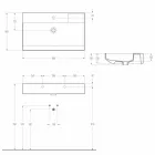 Ceramic counter top washbasin made in Italy, Viviano Viadurini