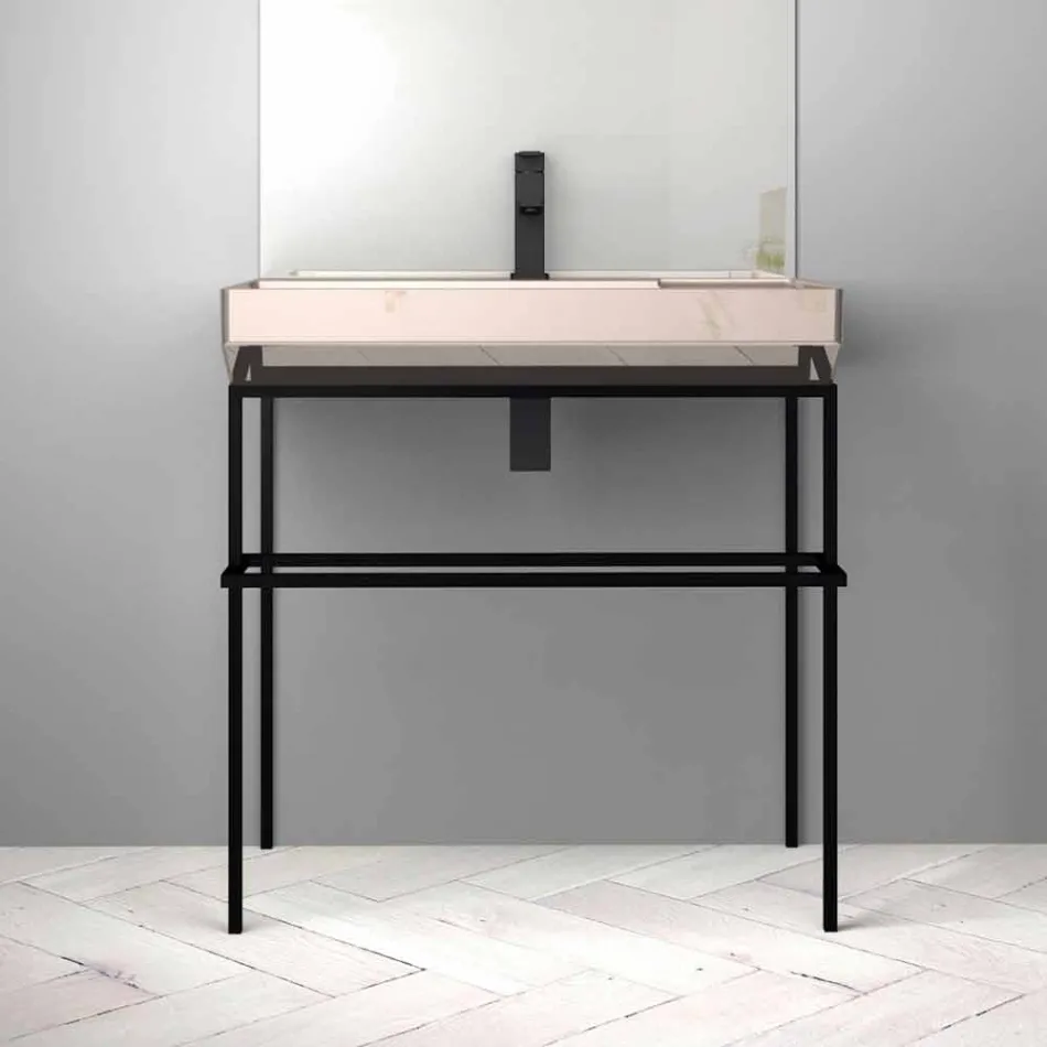Ceramic counter top washbasin made in Italy, Viviano Viadurini