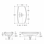 Countertop washbasin in spotted ceramic of design made in Italy Laura Viadurini