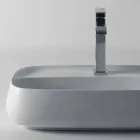 Gaiola, modern ceramic countertop washbasin made in Italy Viadurini