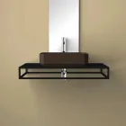 Modern ceramic counter top washbasin made in Italy, Zulimo Viadurini