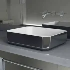 Modern ceramic counter top washbasin made in Italy, Zulimo Viadurini