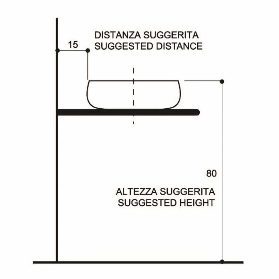 Raku ceramic counter top washbasin handmade in Italy, Ramon Viadurini