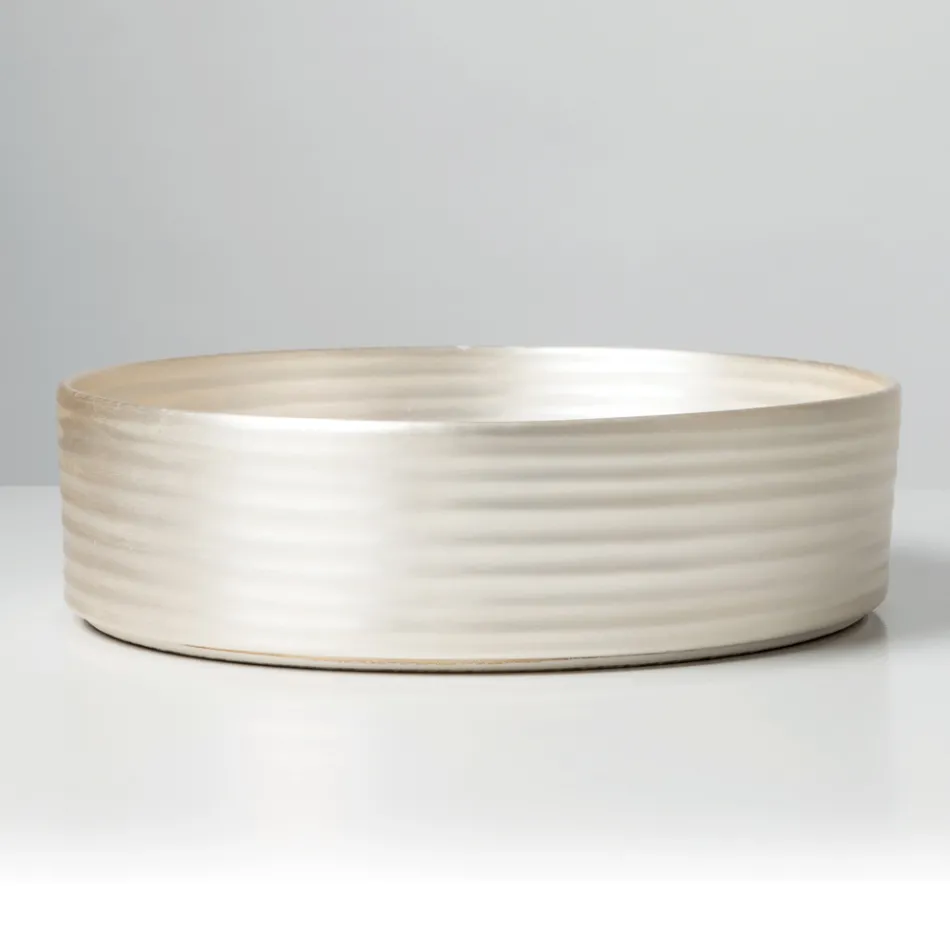 Countertop Sink in Silver or White Porcelain Stoneware - Vibration Viadurini