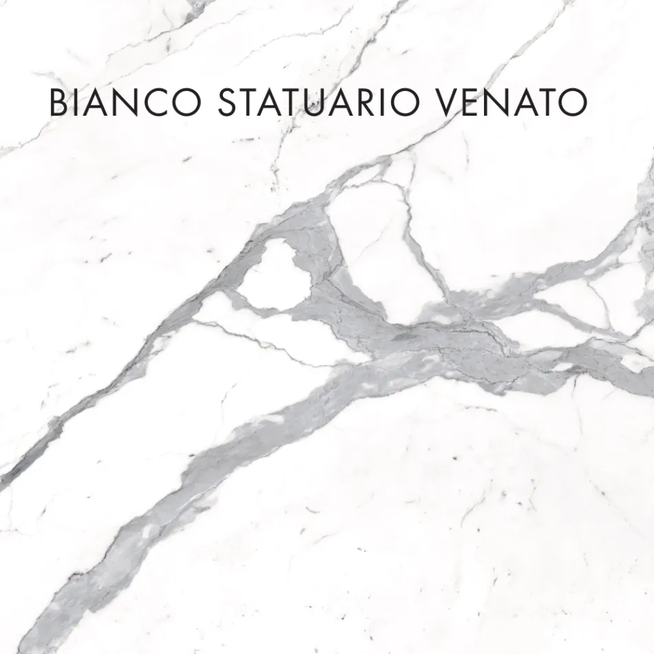 Countertop Washbasin in Marble Effect Porcelain Stoneware Made in Italy - Cervia Viadurini