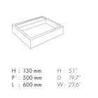 Countertop Washbasin in Marble Effect Porcelain Stoneware Made in Italy - Cervia Viadurini