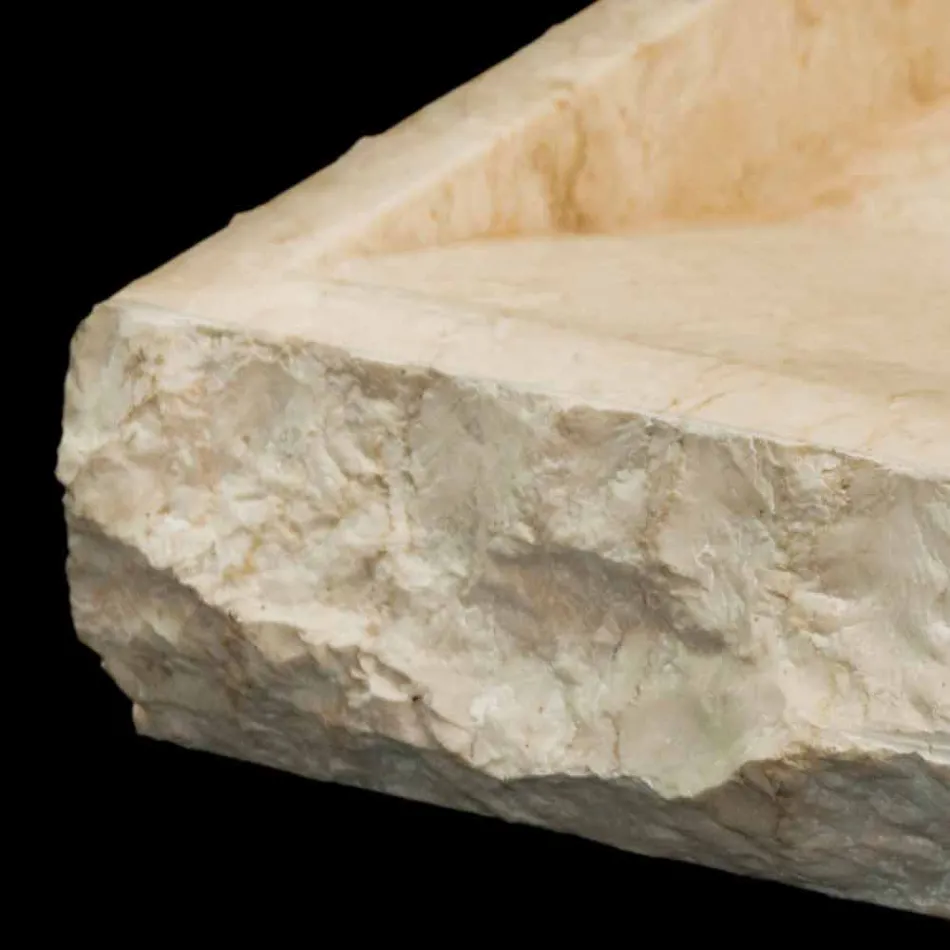 Washbasin Natural stone support Sam White, one piece Viadurini