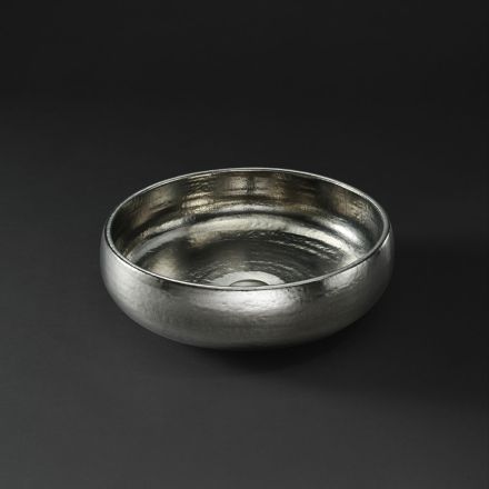 Countertop washbasin in Raku Clay Platinum Finish Made in Italy - Ribano Viadurini