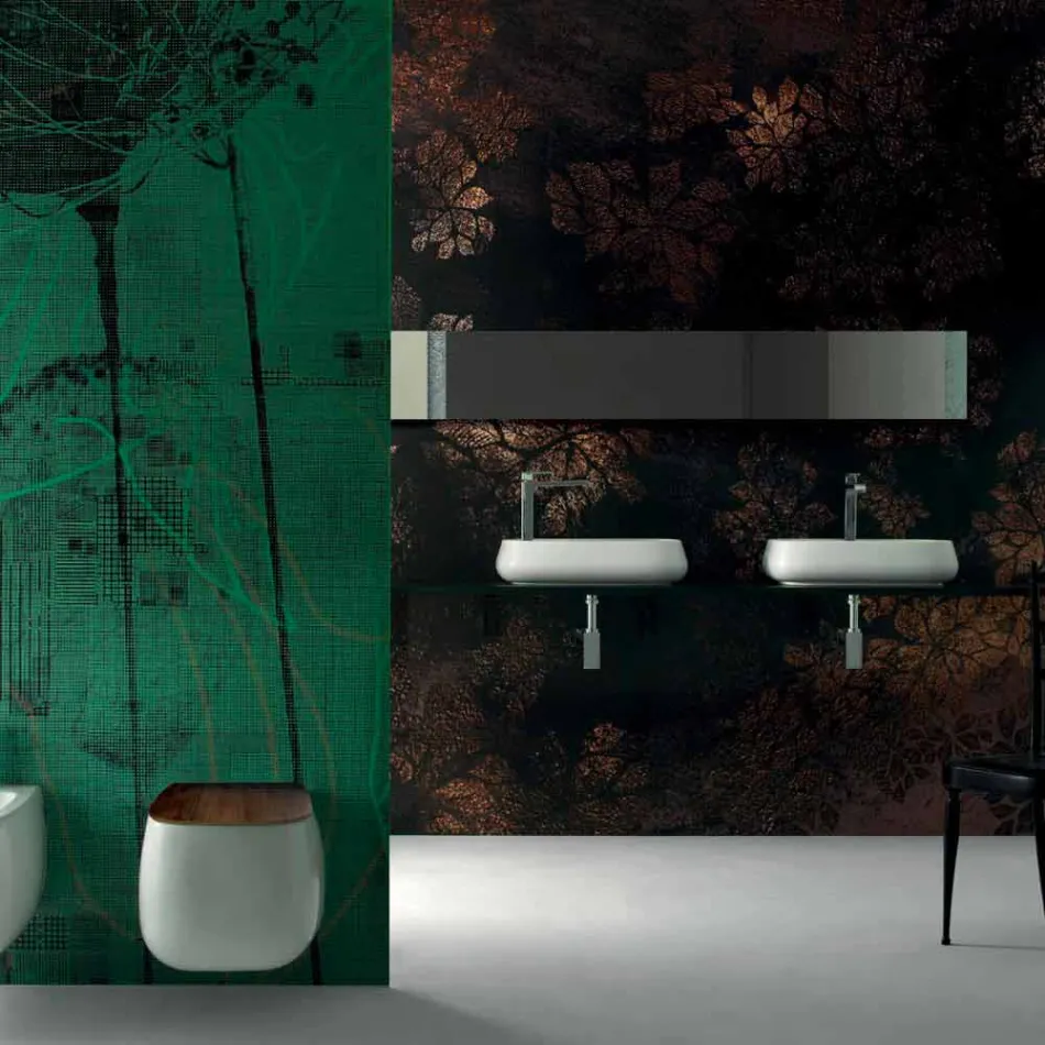 Modern countertop washbasin in ceramic L 60cm made in Italy, Gaiola Viadurini