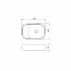 Modern countertop washbasin in ceramic L 60cm made in Italy, Gaiola Viadurini