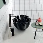 Modern Countertop Washbasin in Glossy Ceramic Made in Italy - Cube Viadurini