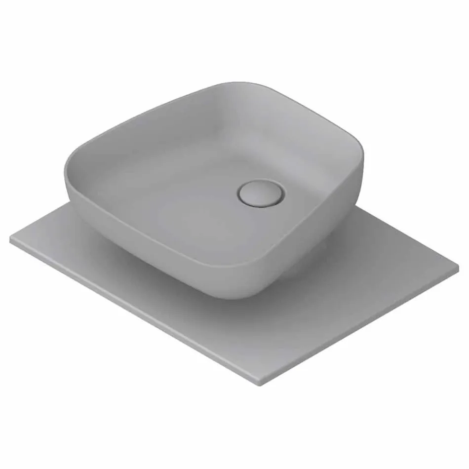 Modern ceramic countertop washbasin made in Italy, Reale Viadurini