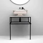 Modern ceramic countertop washbasin made in Italy, Reale Viadurini