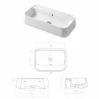 Modern Countertop Washbasin in Oliena Colored Ceramic Viadurini