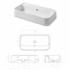 Modern Countertop Washbasin in Oliena Colored Ceramic Viadurini