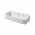 Modern countertop or wall-mounted sink in colored ceramic Oliena
