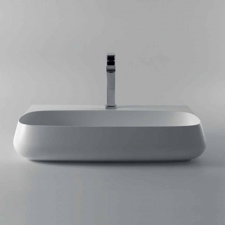 Countertop or wall-mounted ceramic washbasin W 75cm made in Italy, Gais Viadurini