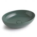 Oval Countertop Washbasin in Glossy Ceramic L 50 cm Made in Italy - Ferry