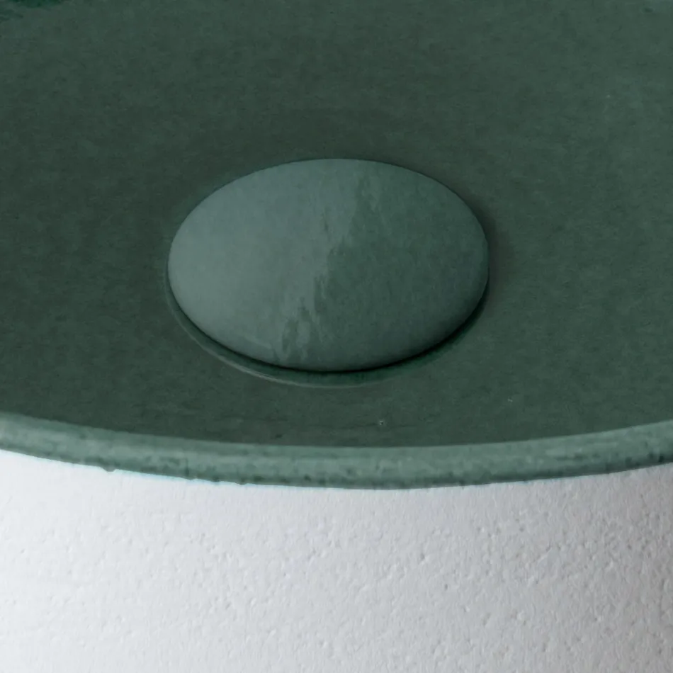 Countertop Washbasin Made of Natural Earth in Various Finishes - Balance Viadurini