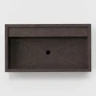 Rectangular Countertop Washbasin in Porcelain Stoneware Made in Italy - Cervia Viadurini