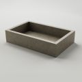 Rectangular Bathroom Washbasin in Porcelain Stoneware Made in Italy - Ludmilla