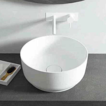 Modern design round washbasin freestanding made Italy Dalmine Viadurini