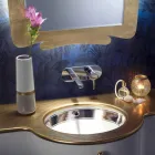 Baroque built-in fire clay washbasin hand made in Italy, Aegean Viadurini