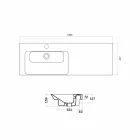 Modern Left Concealed Sink in Ceramica Maida Viadurini