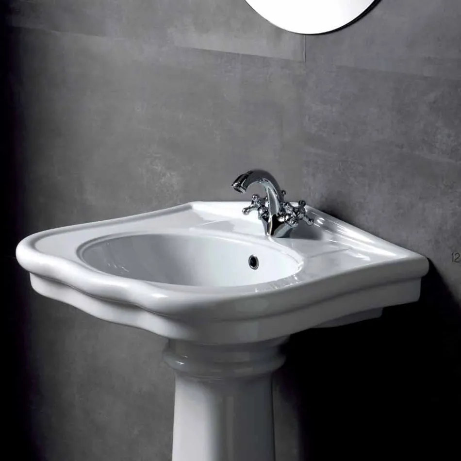 Washbasin Wall or with Ceramic Column L70cm Made in Italy Avise Viadurini