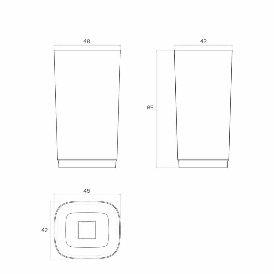 Freestanding circular freestanding floor washbasin made in Italy design, Lallio Viadurini
