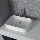 Design washbasin in ceramic Made in Italy Leivi Viadurini