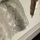 White silver ceramic countertop washbasin made in Italy Cubo Viadurini