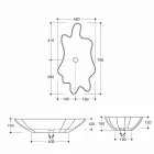 Designer washbasin ceramic black and gold made in Italy Rayan Viadurini