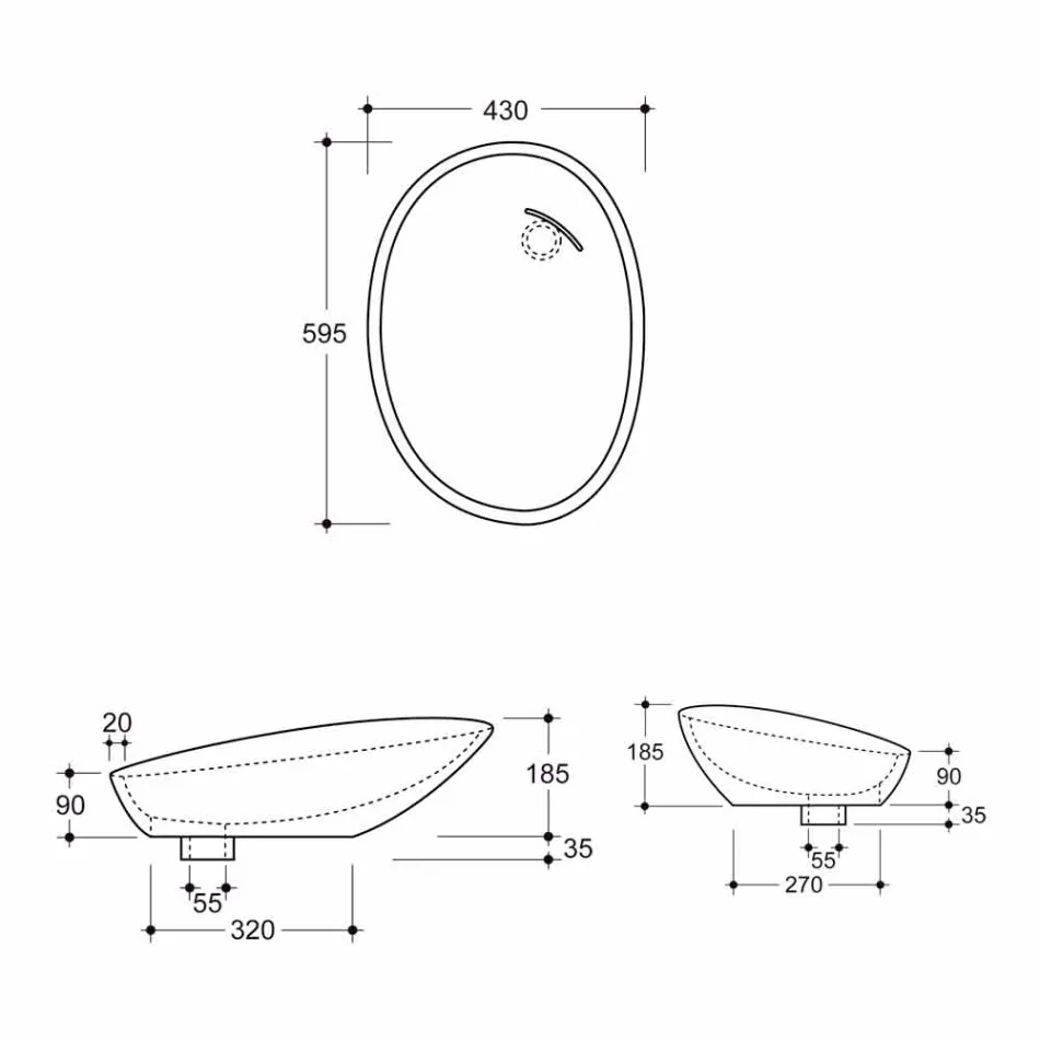 Design ceramic countertop washbasin with orange zebra made in Italy Glossy Viadurini