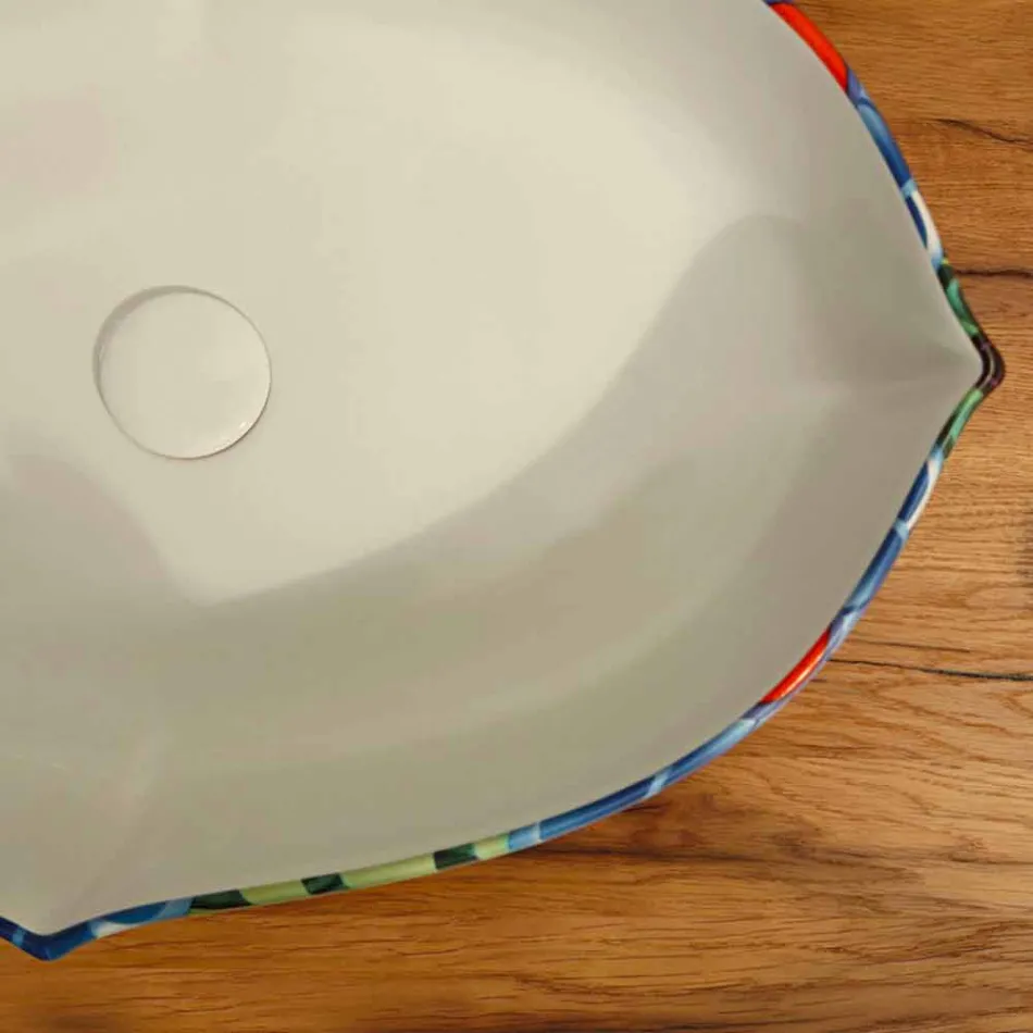 Design ceramic countertop washbasin, made in Italy Oscar Viadurini