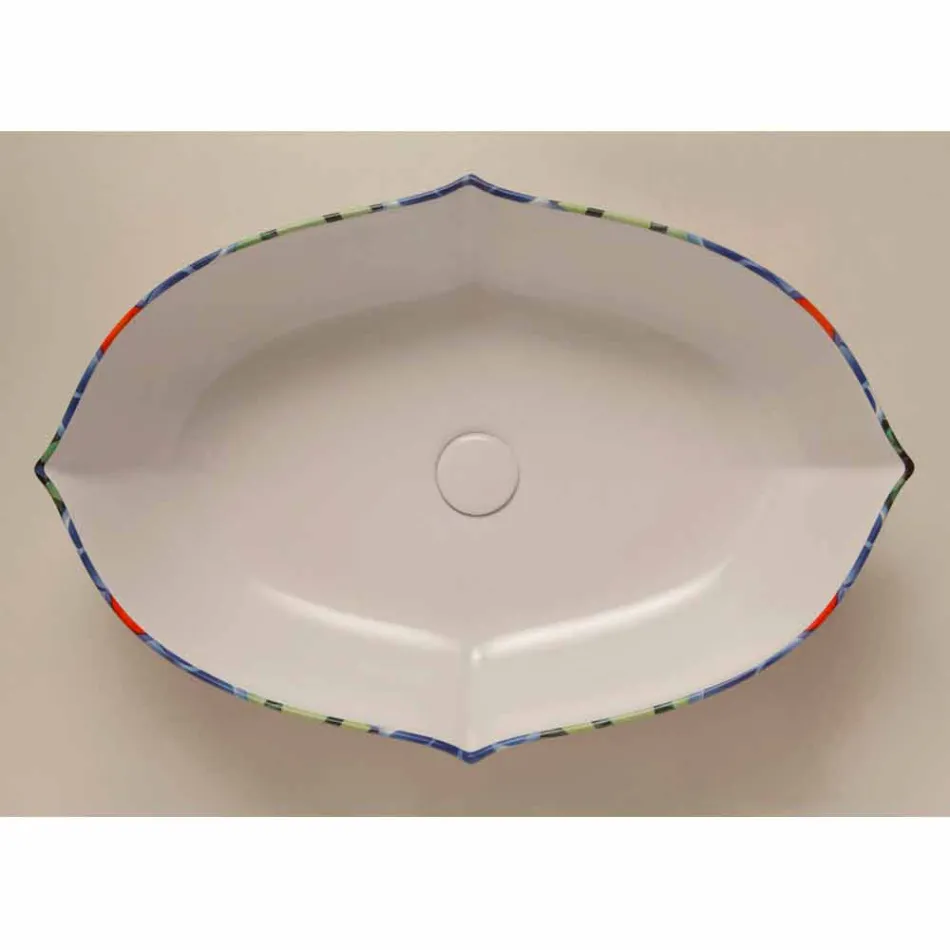 Design ceramic countertop washbasin, made in Italy Oscar Viadurini