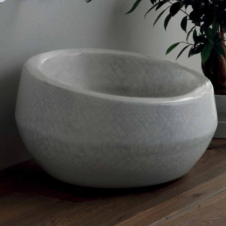 Countertop design washbasin in python ceramic made in Italy Elisa Viadurini
