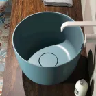 Freestanding circular freestanding washbasin produced in Italy, Lallio Viadurini