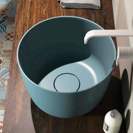 Freestanding circular freestanding washbasin produced in Italy, Lallio Viadurini