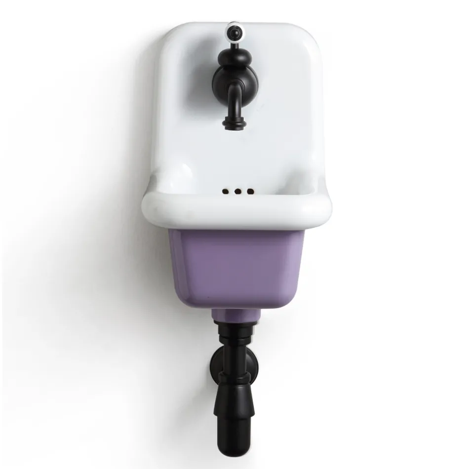 Freestanding Bathroom Washbasin in White and Colored Ceramic 26 cm - Jordan Viadurini