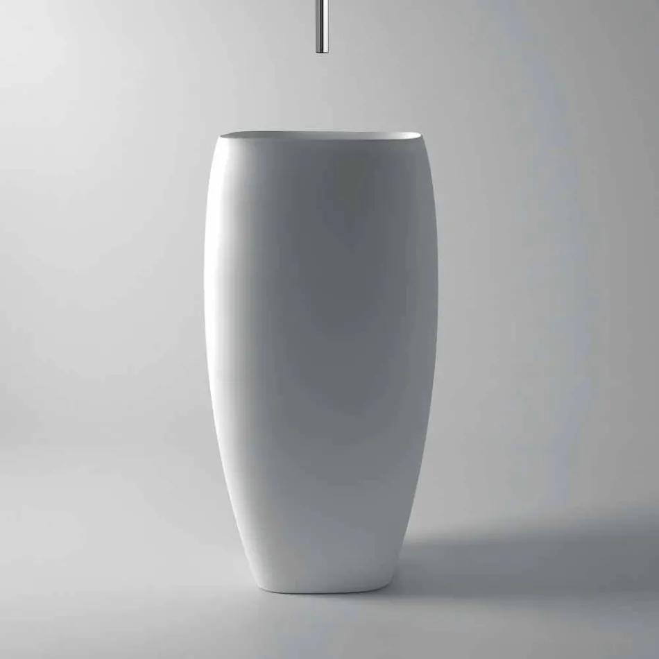 Modern design ceramic freestanding washbasin Gais, made in Italy Viadurini