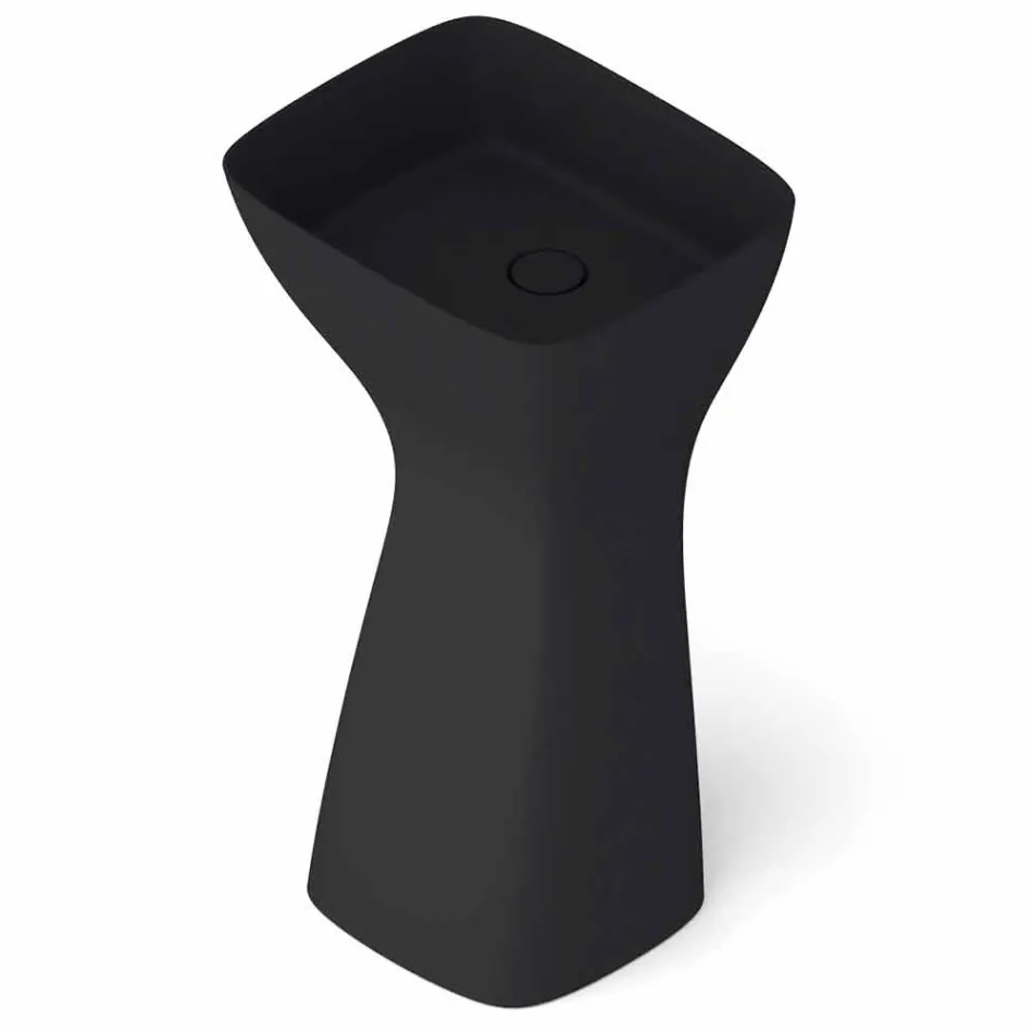 Freestanding modern ceramic washbasin made in Italy, Firmino Viadurini