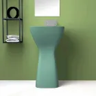 Freestanding modern ceramic washbasin made in Italy, Firmino Viadurini